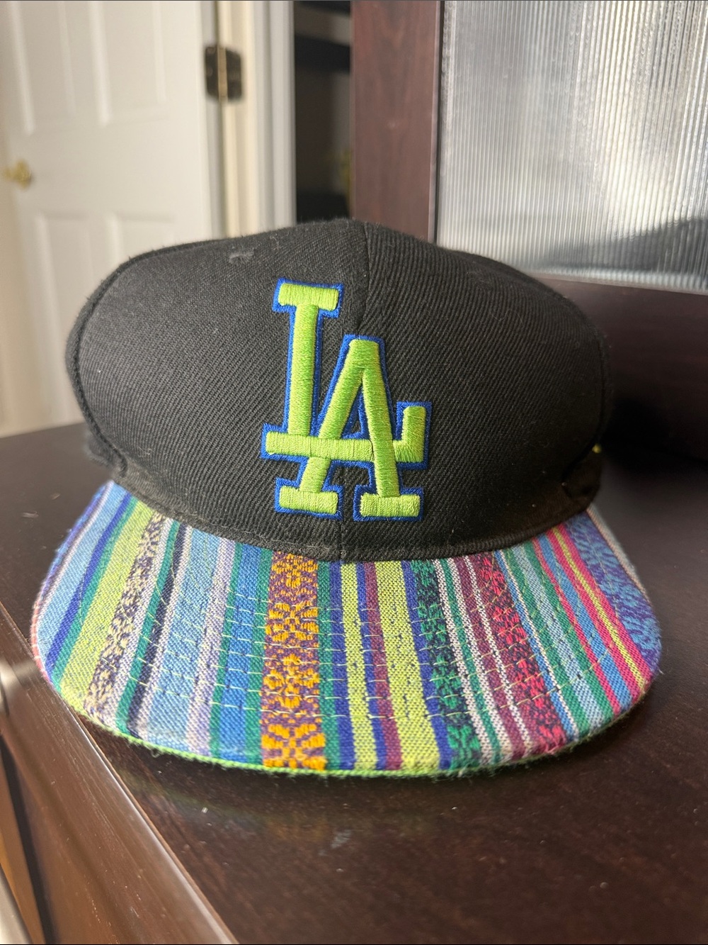 LA Dodgers new era Snapback Hat with Multicolor Brim rare colorway
